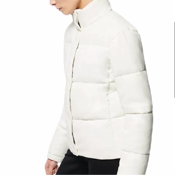 Andrew Marc Sport Faux Leather Puffer Jacket - Picture 3 of 8